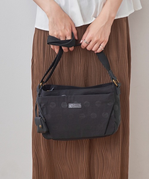 toleur】ナイロンドット×カウレザーショルダーバッグ 11776