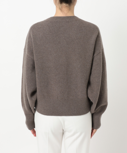 Noble（ノーブル）の「カシミヤ混Vネックパフスリーブカーディガン