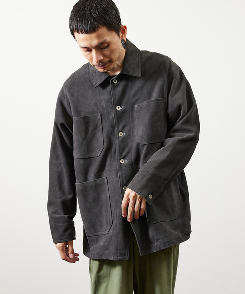 SLOW スロウ / sheep leather coverall シープスキンカバーオール