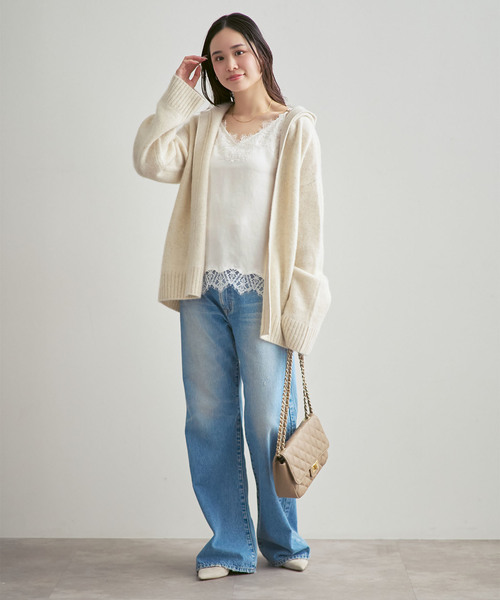 追加》リバーレーストリミングサテンキャミソール3（キャミソール