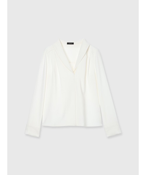 ダブルサテンショールカラーブラウス（シャツ/ブラウス）｜anuans（ア