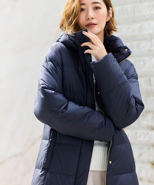 セール】【名品アウター/800FP・多機能】つつまれダウンロング（ダウン