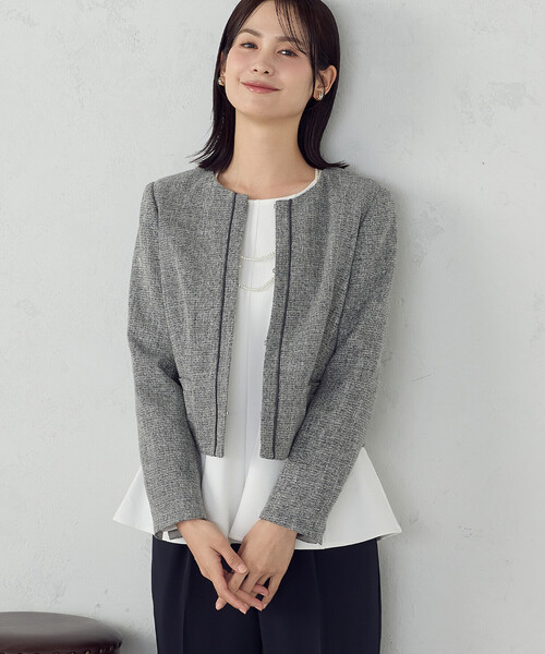 セール】【宮城舞さん着用】【セットアップ対応】ラメツイード