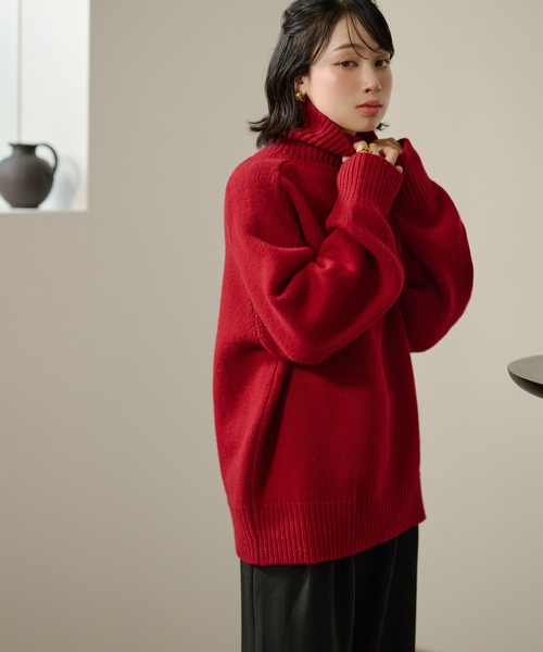 wool high neck oversize knit / ウールハイネックオーバーサイズ
