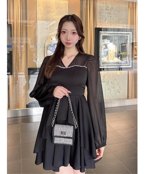 シアードッキングフリルミニワンピース（ワンピース）｜Darich