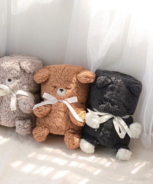 DONOBAN（ドノバン）の「モコモコくるくるアニマルひざ掛け