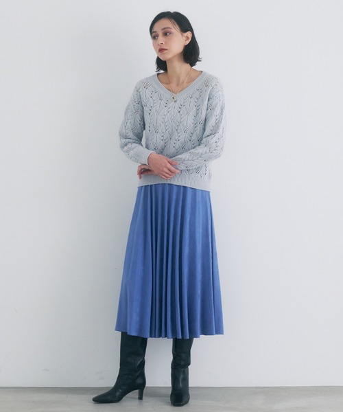 ANAYI（アナイ）の「ウールカシミヤレースケーブル プルオーバー