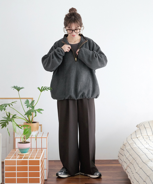 ZOZO限定】フリースハーフジップ（Tシャツ/カットソー）｜B.C STOCK