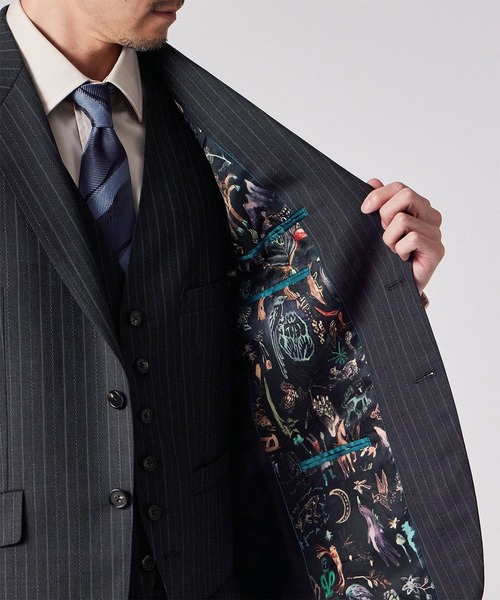 オルタネイトストライプ シングル2ボタンスーツ / 253004 609NS