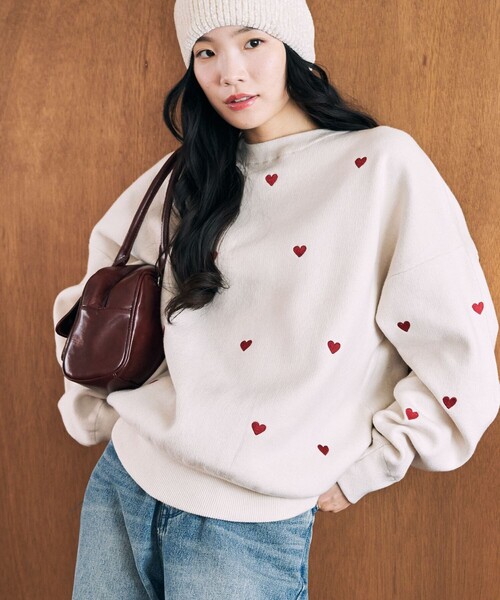 FREAK'S STORE（フリークスストア）の「限定展開 ハート 刺繍 ニット