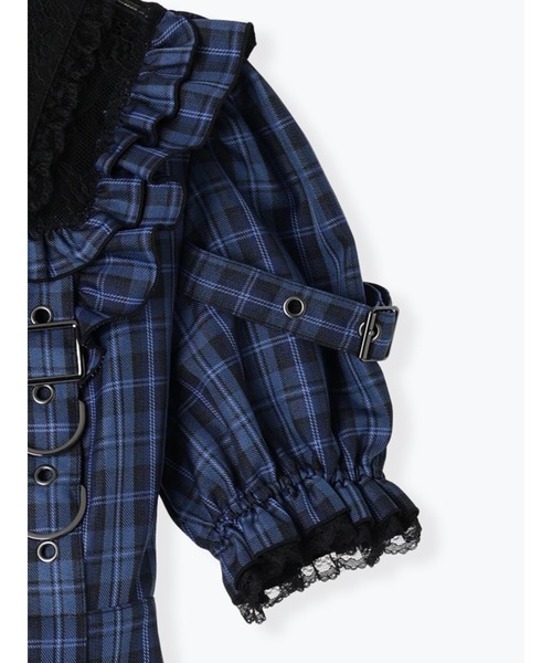 レースアップサスペンダーティアードセットアップ（ワンピース