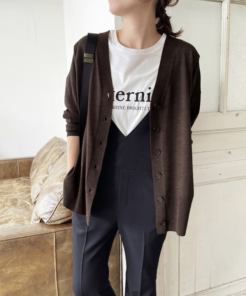 Spick & Span（スピックアンドスパン）の「18G Vネックカーディガン