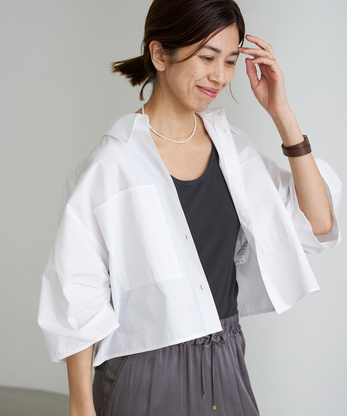 追加3》FABRICA クロップドシャツ（シャツ/ブラウス）｜IENA（イエナ