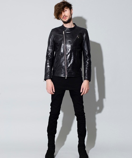 NO ID.（ノーアイディ）の「mj7312-レザースタンドカラーセミダブル