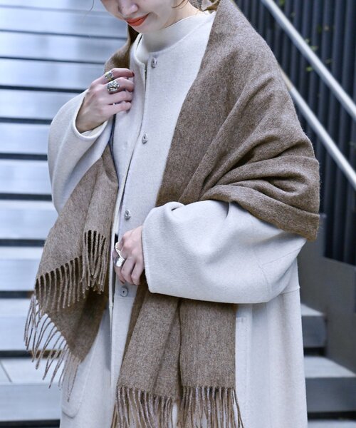 B.C STOCK（ベーセーストック）の「カシミア混マフラー（マフラー