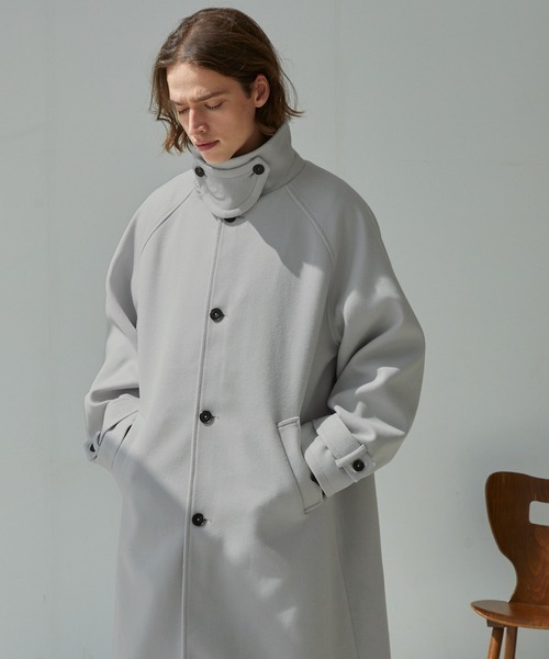 JULLIN】 loose melton soutien collar coat / ルーズメルトンステン