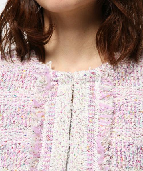 自由区（ジユウク）の「('15春)YONETOMIツイード ノーカラージャケット