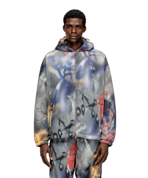 メンズ フード付きジャケット J-MIRR（ナイロンジャケット）｜DIESEL