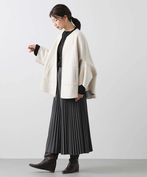 セール】ウールリバーシブルポンチョ（ポンチョ）｜Risley（リズレー