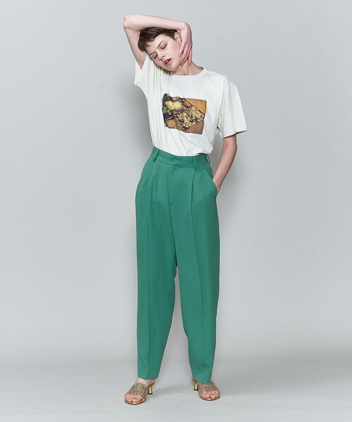 6（ロク）の「＜6(ROKU)＞ニュージョーゼット タックパンツ