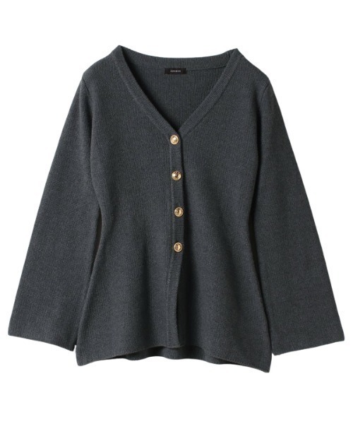 anuans（アニュアンス）の「ウエストシェイプペプラムニットジャケット