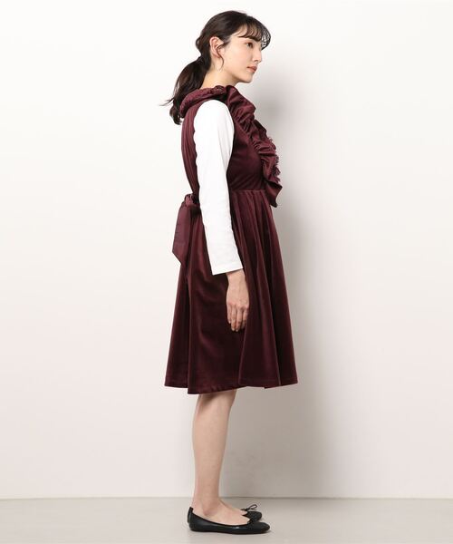 axes femme（アクシーズファム）の「ベロアジャンパースカート