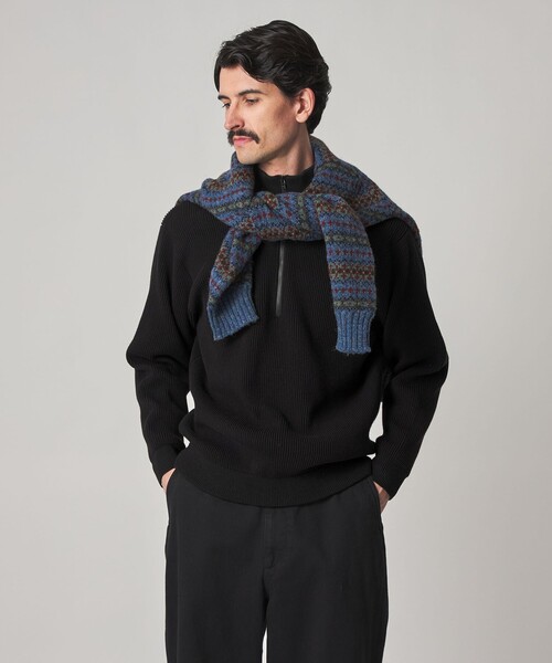 セール】＜Steven Alan＞ T/C 9G アゼ ハーフジップ ドライバーズ