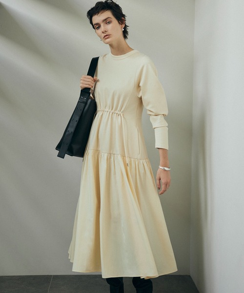 セール】【サステナブル】タフタコンビワンピース（ワンピース）｜ADAM