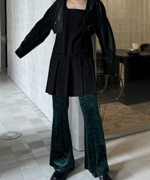 Ameri（アメリ）の「SQUARE NECK LADY LIKE PLEATS TOP（その他