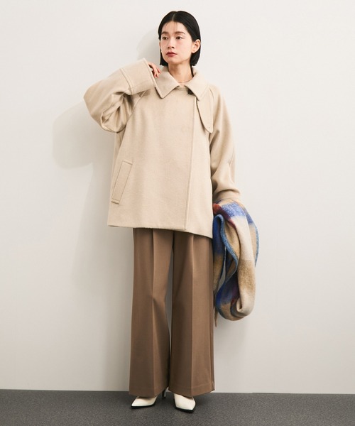 セール】2WAYスタンドカラーミドル丈コート（その他アウター）｜LE