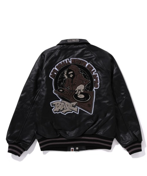 A BATHING APE（アベイシングエイプ）の「(B)APE LEATHER VARSITY