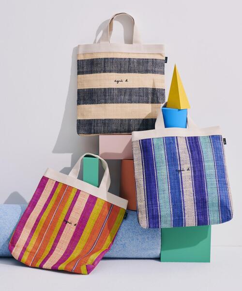 agnes b.（アニエスベー）の「ラフィアトートバッグ (UAX03－01