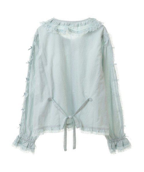 PINK HOUSE（ピンクハウス）の「レース＆リボン使いローンブラウス