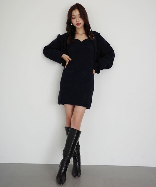 ロゴボタンニットセットワンピース（ワンピース）｜EIMY ISTOIRE