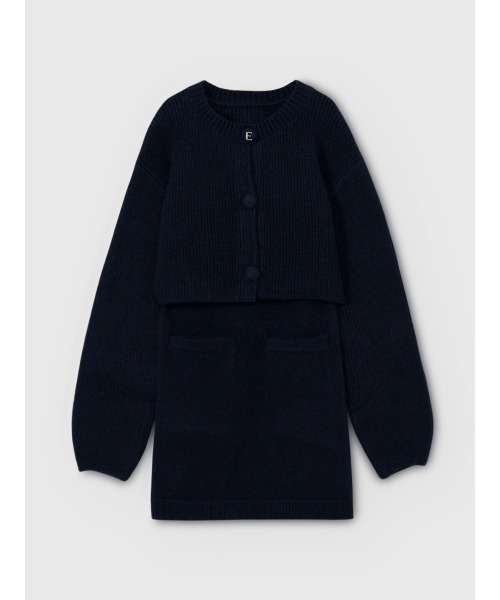 ロゴボタンニットセットワンピース（ワンピース）｜EIMY ISTOIRE
