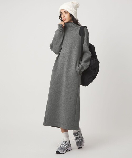 セール】ダンボール ハイネック ワンピース（ワンピース）｜green