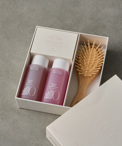 anillo】Rosy Night repair hair&brush set ブラシ付きヘアケアセット