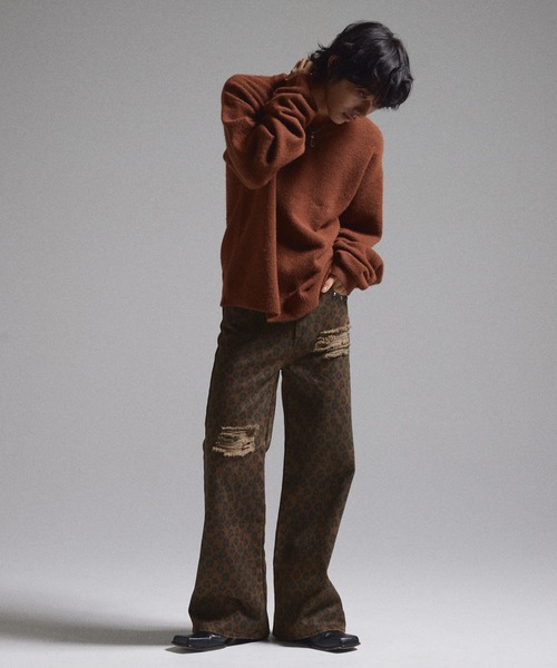 GRANCY（グランシー）の「【GRANCY】Leopard Damage Flare Pants