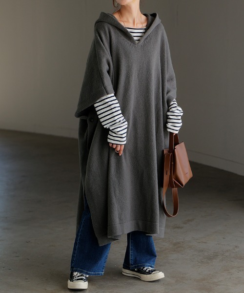 フードニットポンチョ（ポンチョ）｜HUG.U（ハグユー）のファッション
