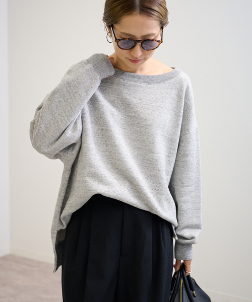 ≪一部カラーWEB限定 / 追加≫ボートネックワイドスウェット
