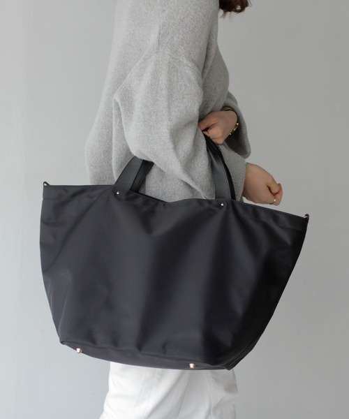セール】本革ハンドル2wayビッグナイロントートバッグ（ボストンバッグ