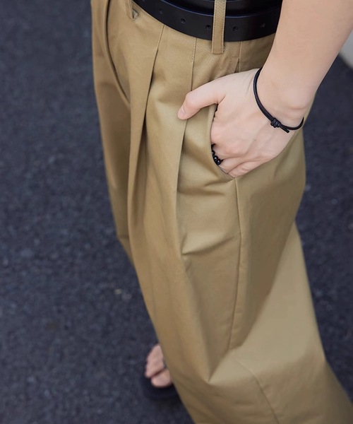 セール】タック入りワイドチノパン（チノパンツ）｜ANOTHER S