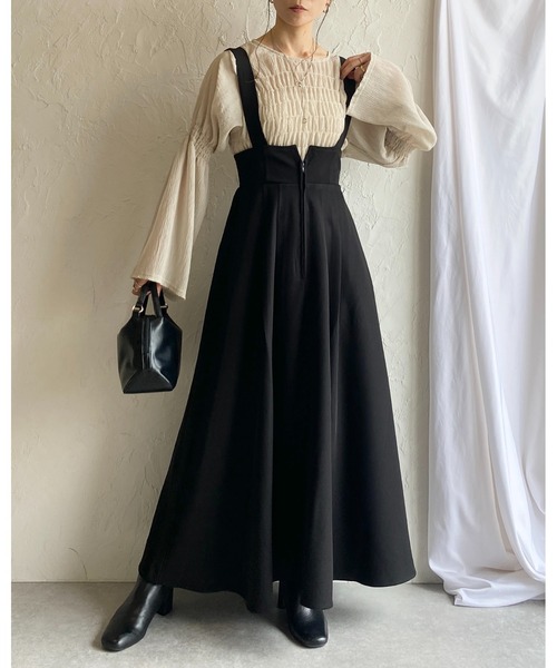 セール】【低身長向けサイズあり】ハイウエストフロントジップAライン