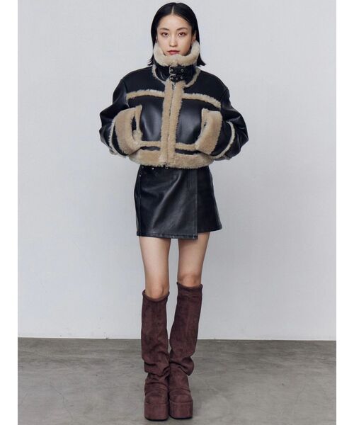 セール】ルーズフレアカバーフィットブーツ（ブーツ）｜EMODA（エモダ