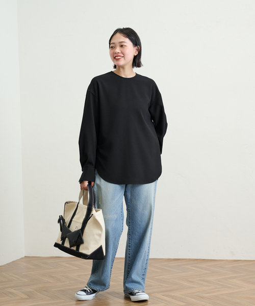 FRAMeWORK（フレームワーク）の「ダブルクロスタックスリーブブラウス