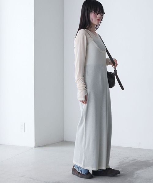 forksy.】シアーテレコ タンクセット レイヤードワンピース forksy