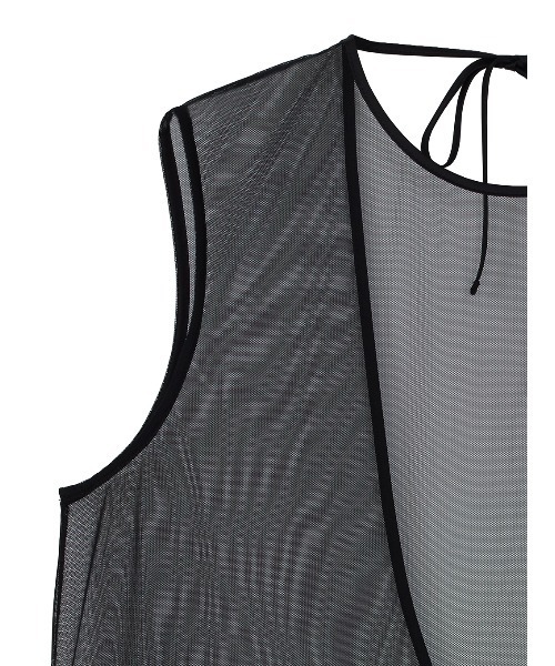 セール】BLACK TULLE HEM RAFFLE TOP（シャツ/ブラウス）｜Ameri