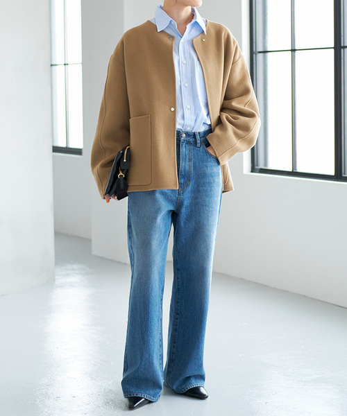 セール】《追加》ビーバーストール付きセットコート（ノーカラーコート