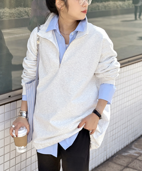 AP STUDIO（エーピーストゥディオ）の「ハーフジップスウェット