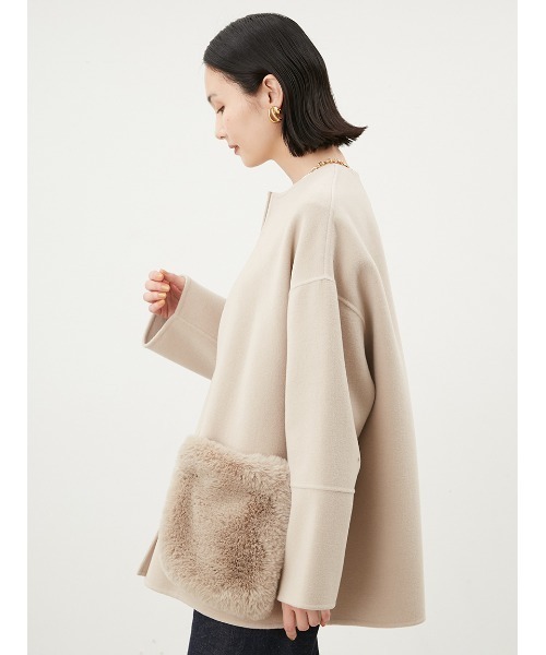 Mila Owen（ミラオーウェン）の「2WAYファーポケットリバーコート